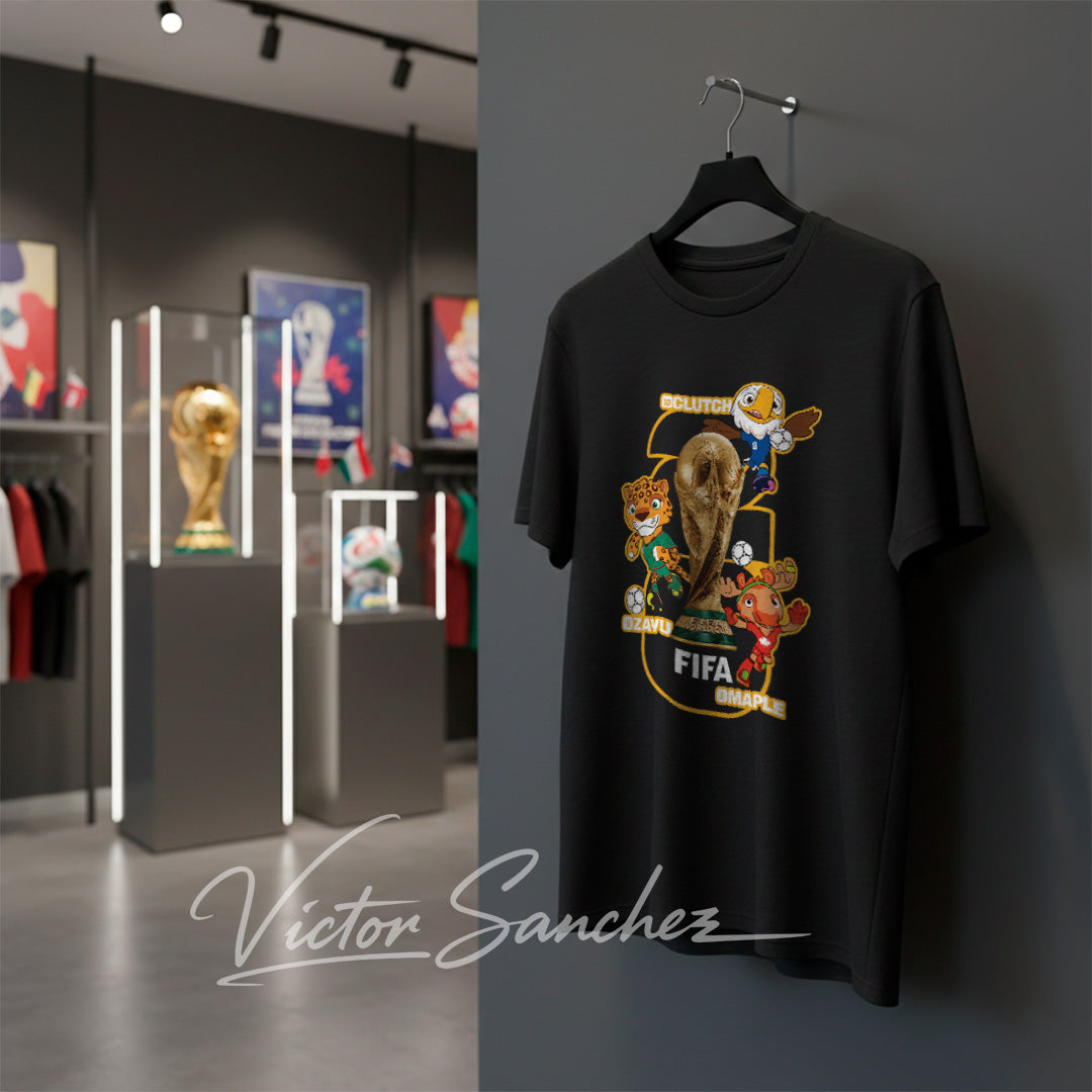 Diseño Playera Mundial 2026 Mascotas V2