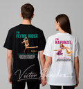 Diseños Digitales para Playeras de Parejas Flynn Rider & Rapunzel – Archivos PNG Sublimación Dúo Matching